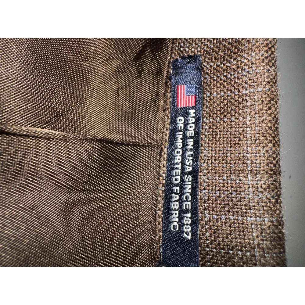 Hart Schaffner Marx Sport Coat Mens 52R Brown Glen Plaid Excellent Blazer USA
